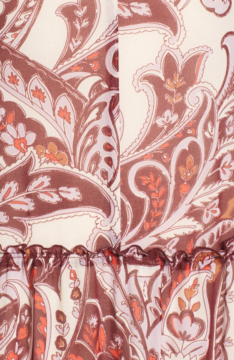 Olivia Palermo + Chelsea28 Tie Neck Peasant Midi Dress, Alternate, color,