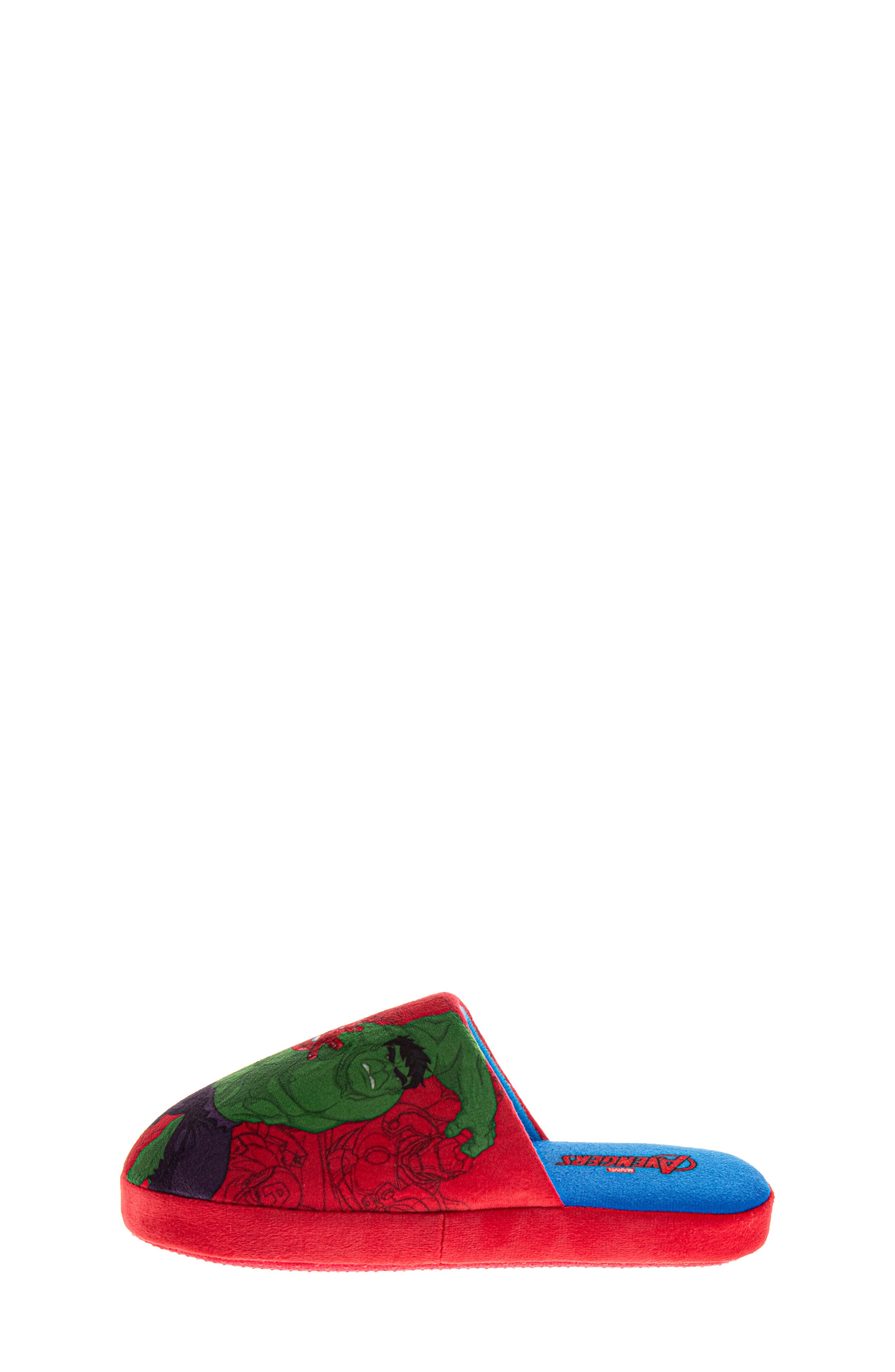 x Marvel Kids' Avengers Slipper, Alternate, color, RED/BLUE