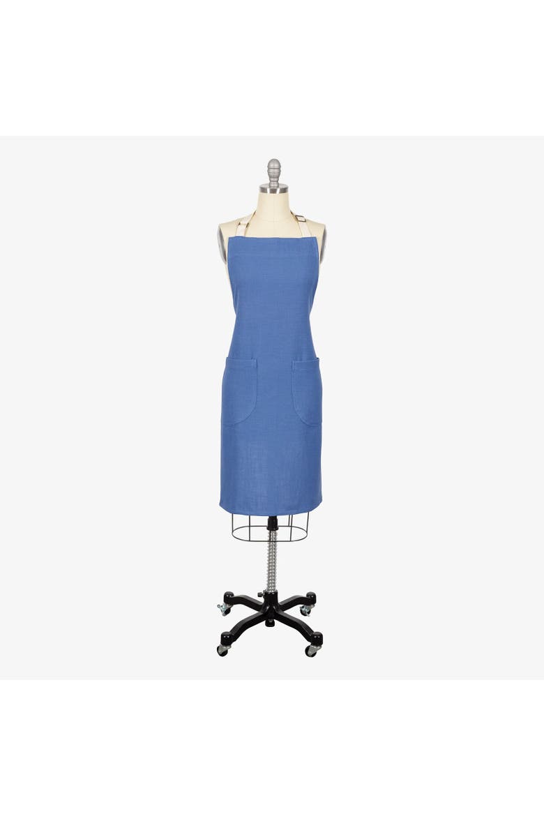 Monaco Slubbed Yarn Apron, Main, color, Dutch Blue