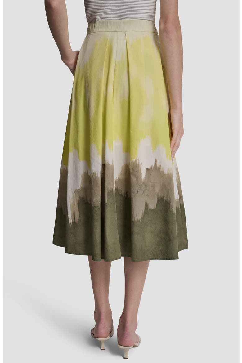 Ombré Pleated Cotton Poplin Midi Skirt, Alternate, color, DAYBREAK HAZE