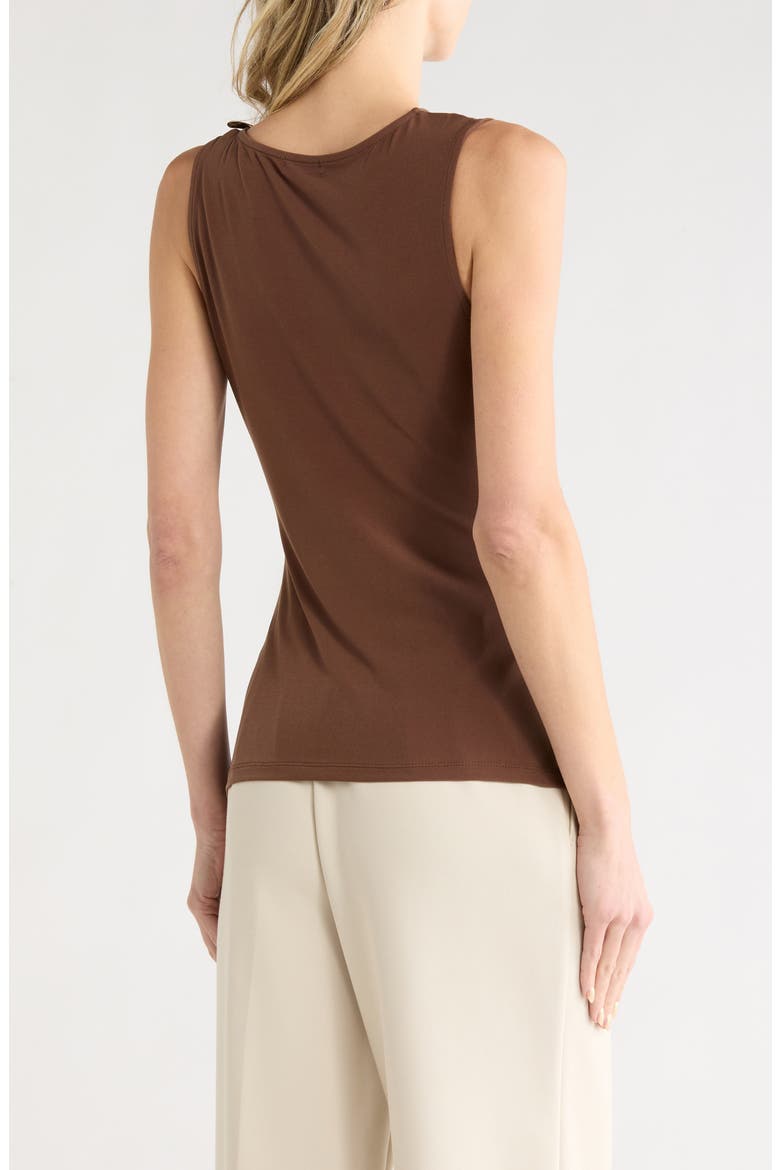 One-Shoulder Hardware Knit Top, Alternate, color, BROWN TERRA