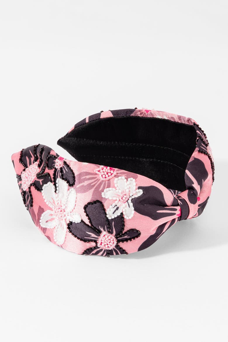 Mia Flora Knotted Headband, Alternate, color, Gold