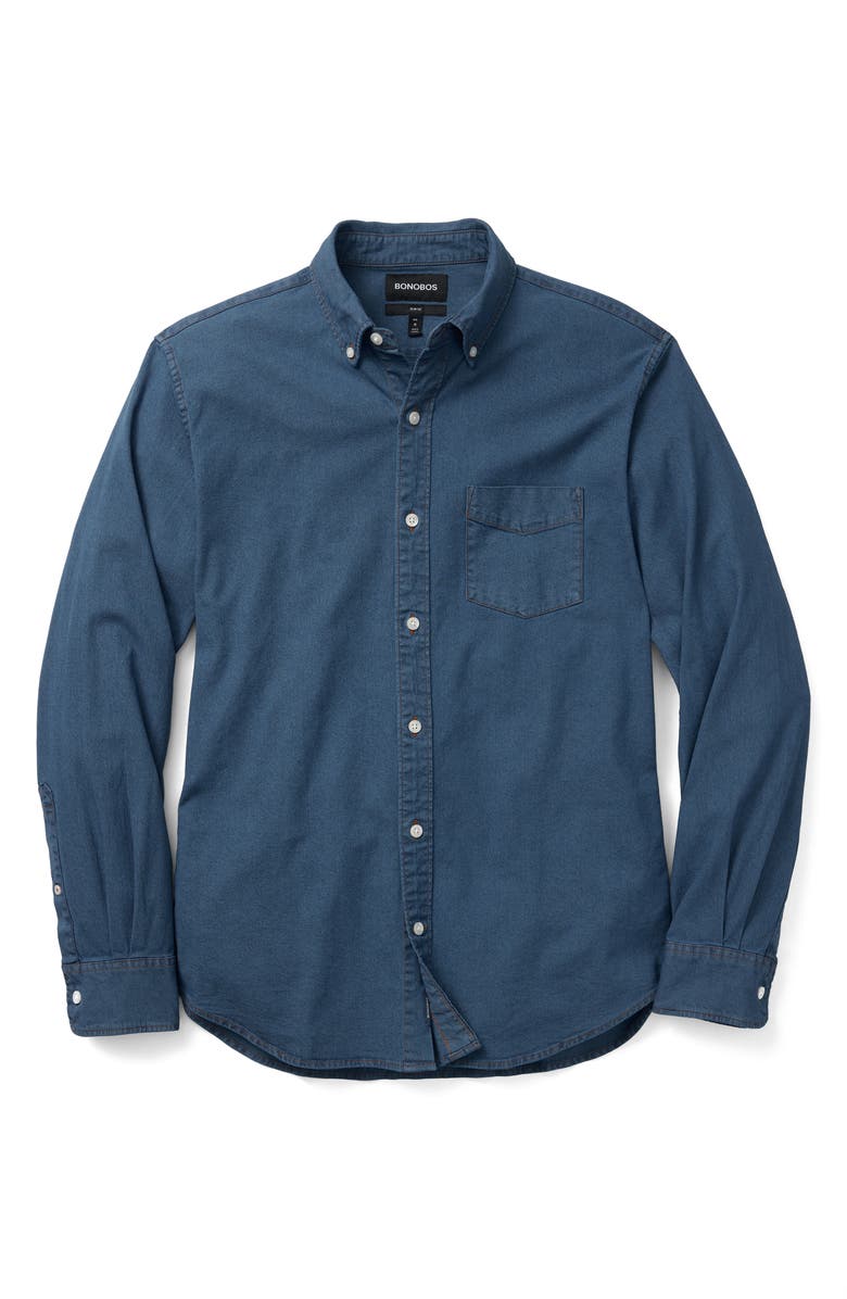 Bonobos Slim Fit Denim Button-Down Shirt, Alternate, color,