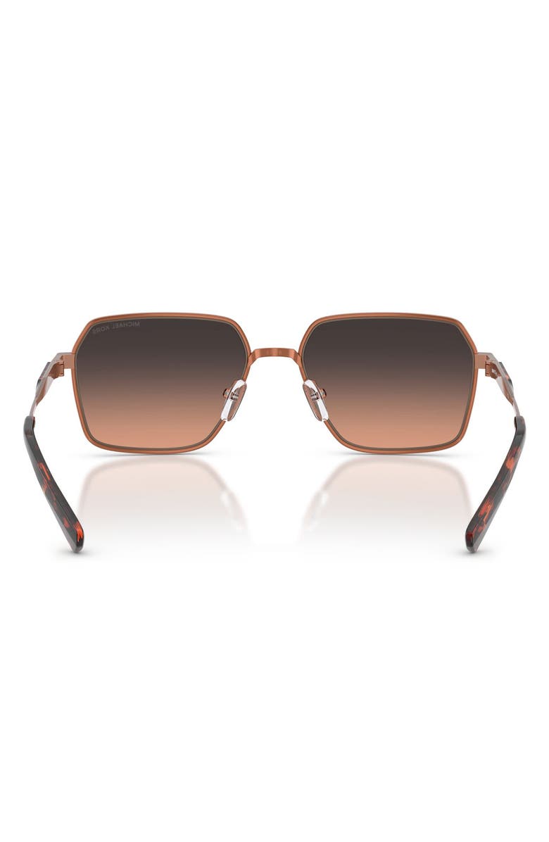 Michael Kors Dana Point 57mm Square Sunglasses, Alternate, color, Shiny Copper / Brown Gradient