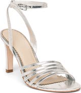 Cinq à Sept Jackie Metallic Leather Strappy Sandal