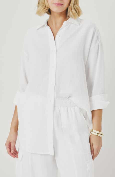 Stella Linen Button-Up Shirt