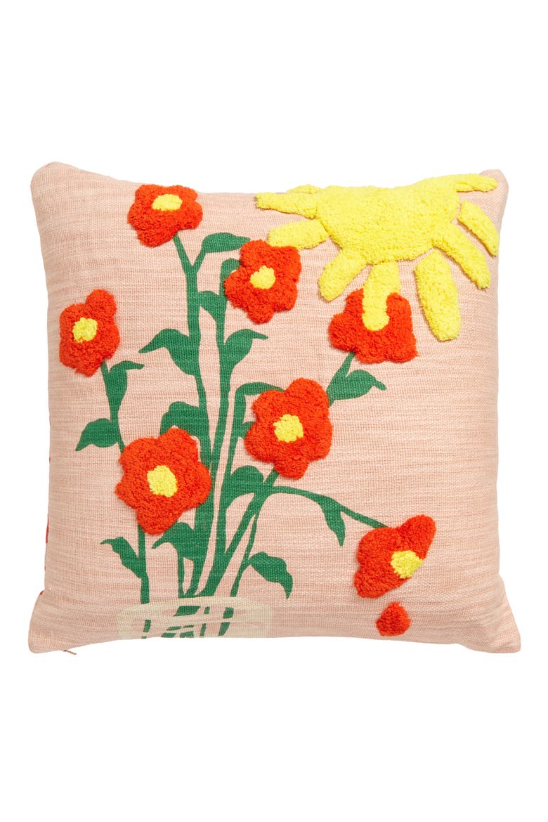 Cristina Martinez Sunny Embroidered Accent Pillow, Main, color, SUNNY FLORAL