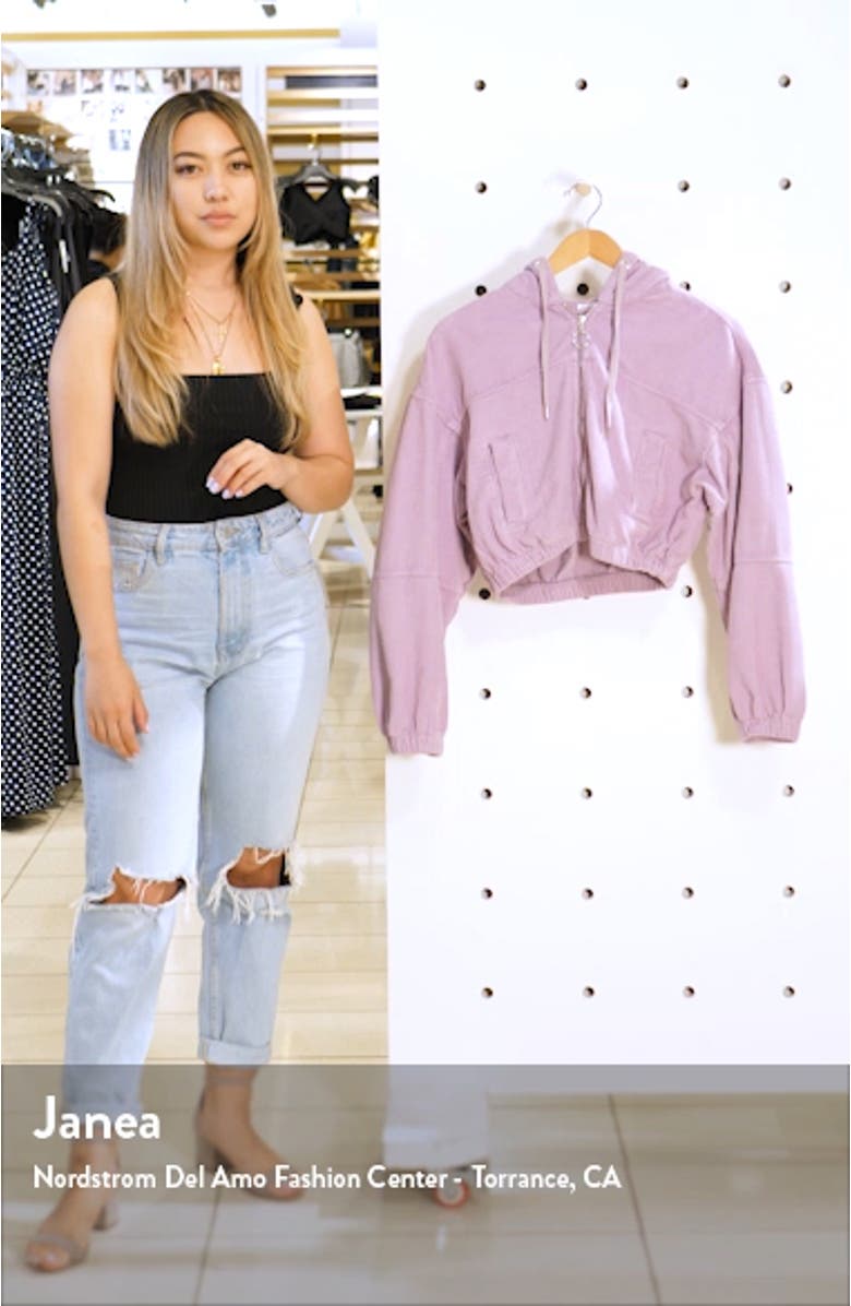 Corduroy Crop Hooded Jacket, sales video thumbnail