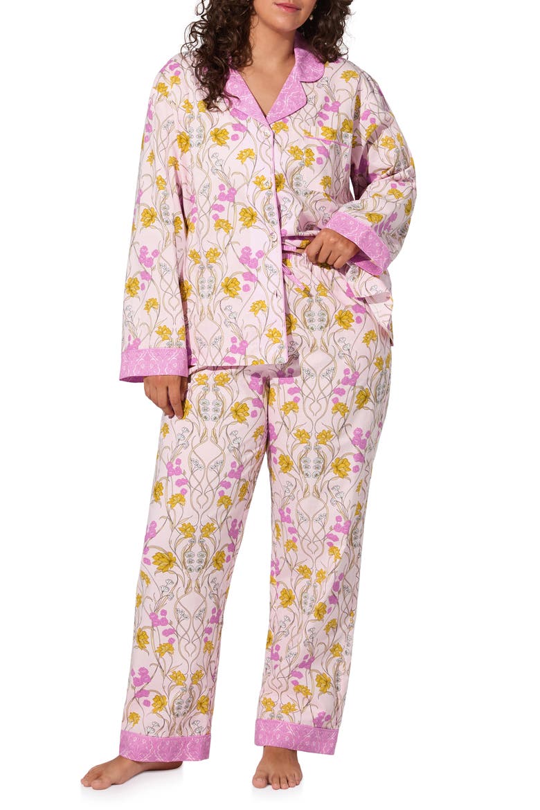 Organic Cotton Poplin Pajamas, Alternate, color, FLEUR NOUVEAU