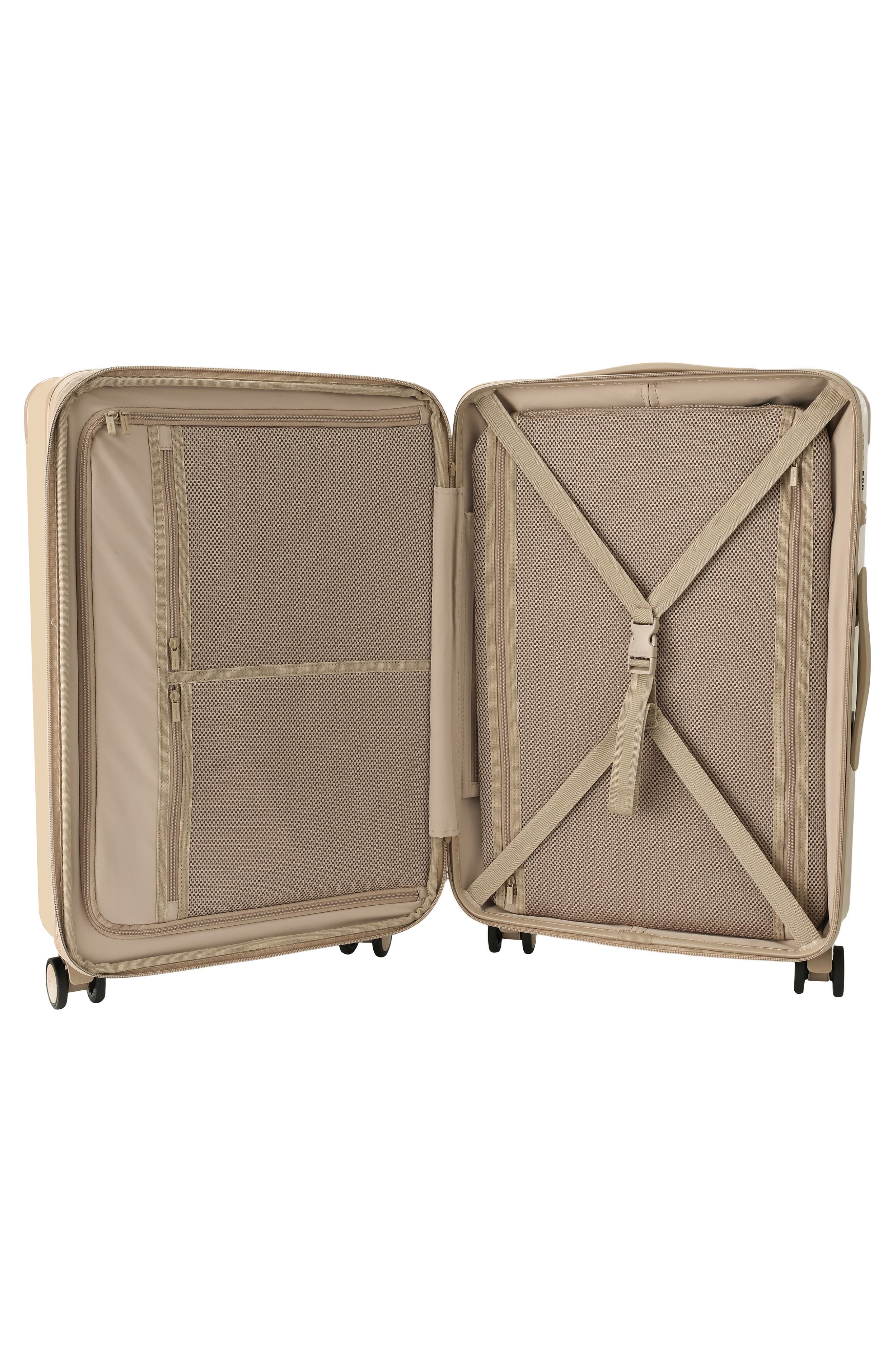 Hedgren Nostos Glossy Medium Spinner Suitcase, Alternate, color, Sahara