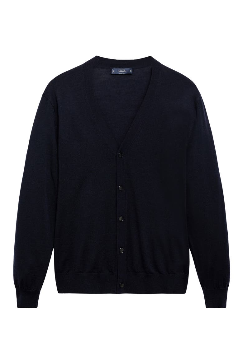 Solid Wool Cardigan, Alternate, color, NAVY