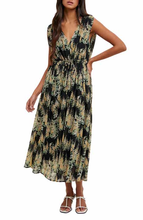 WISHLIST Floral Sleeveless Midi Dress