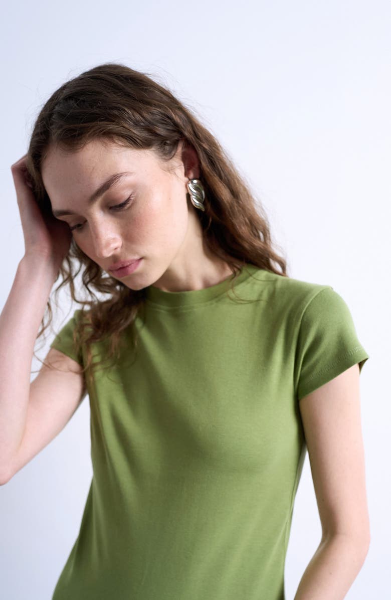 Topshop Everyday Cotton T-Shirt, Alternate, color, Light Green