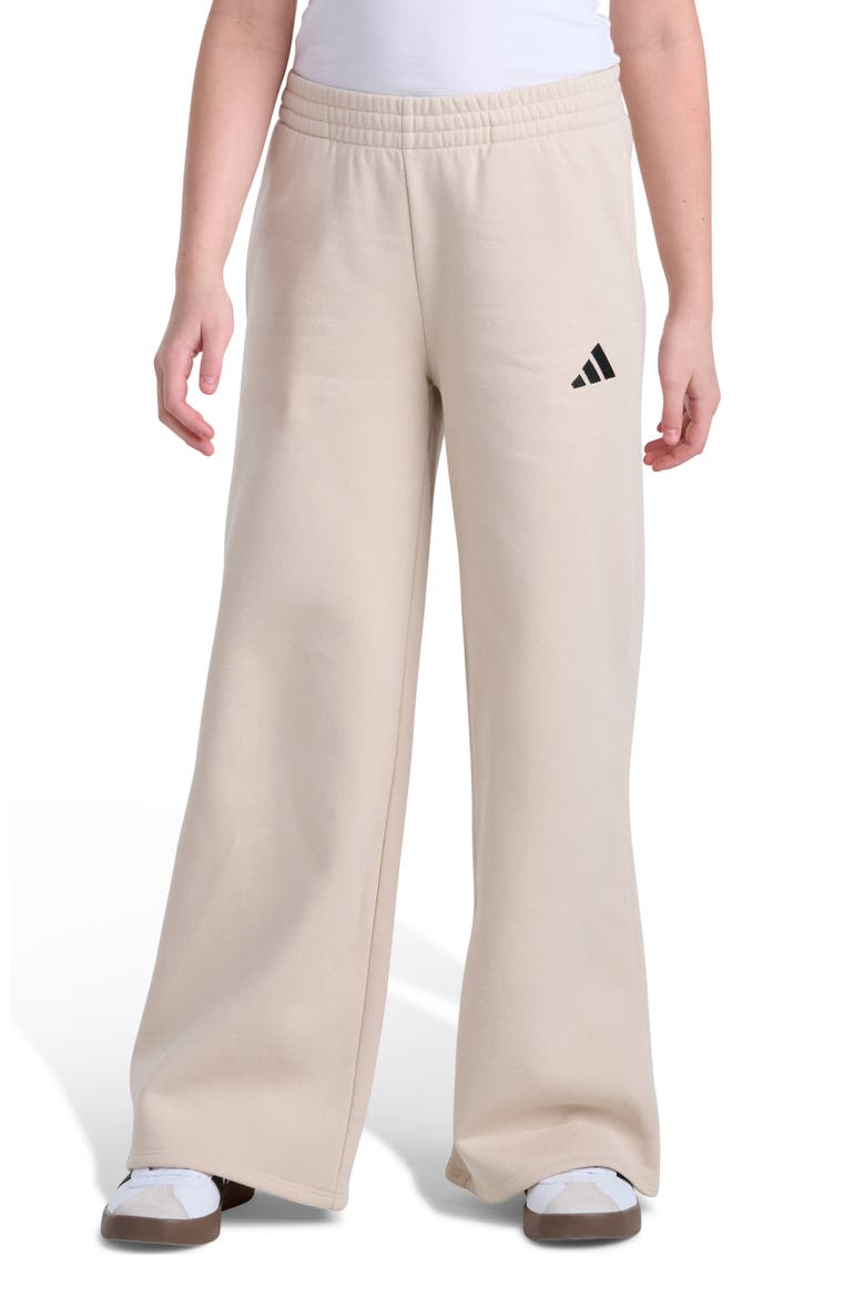 Kids' Wide Leg Fleece Sweatpants, Main, color, MEDIUM BEIGE