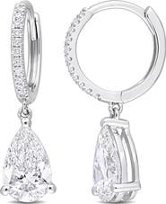 Julianna B. Lab-Grown Diamond Pear Dangle Huggie Earrings 14k