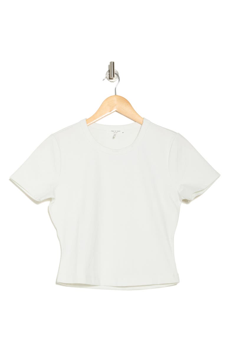 rag & bone RB Enhance Baby Tee, Alternate, color, White