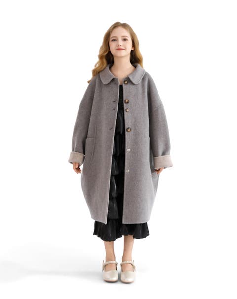 Wool Coat with Peter Pan Collar