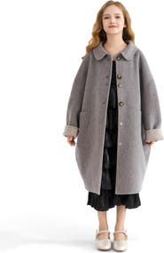 Tulleen Wool Coat with Peter Pan Collar