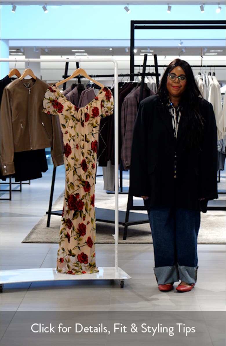 Rose Devoré Maxi Dress, sales video thumbnail