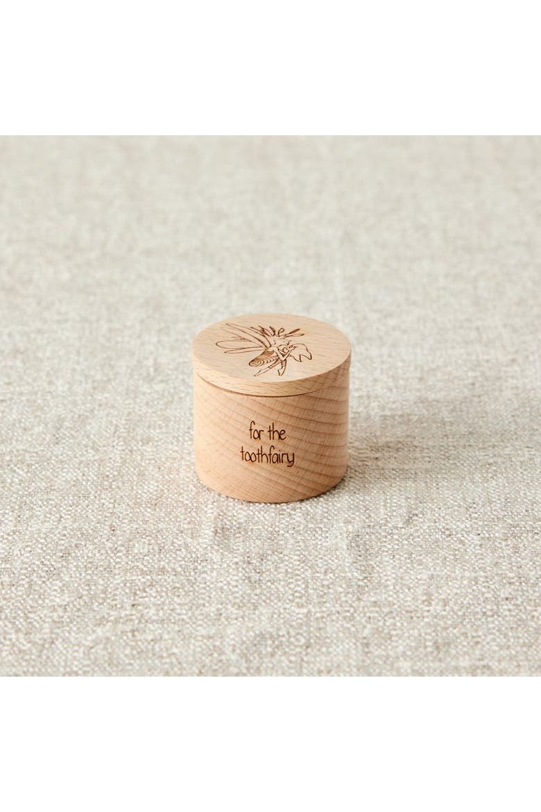 Etched Wooden Tooth Fairy Pot, Alternate, color, Natural