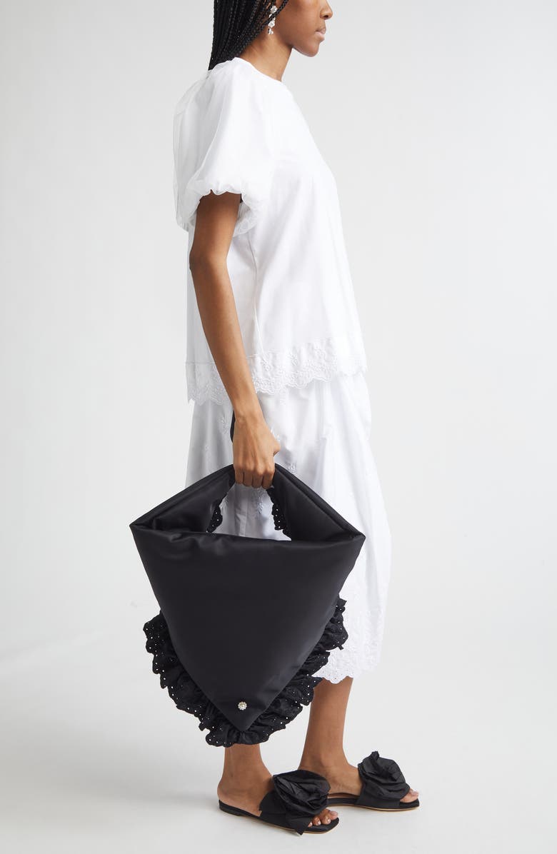 Simone Rocha Pillowcase Satchel, Alternate, color, Black