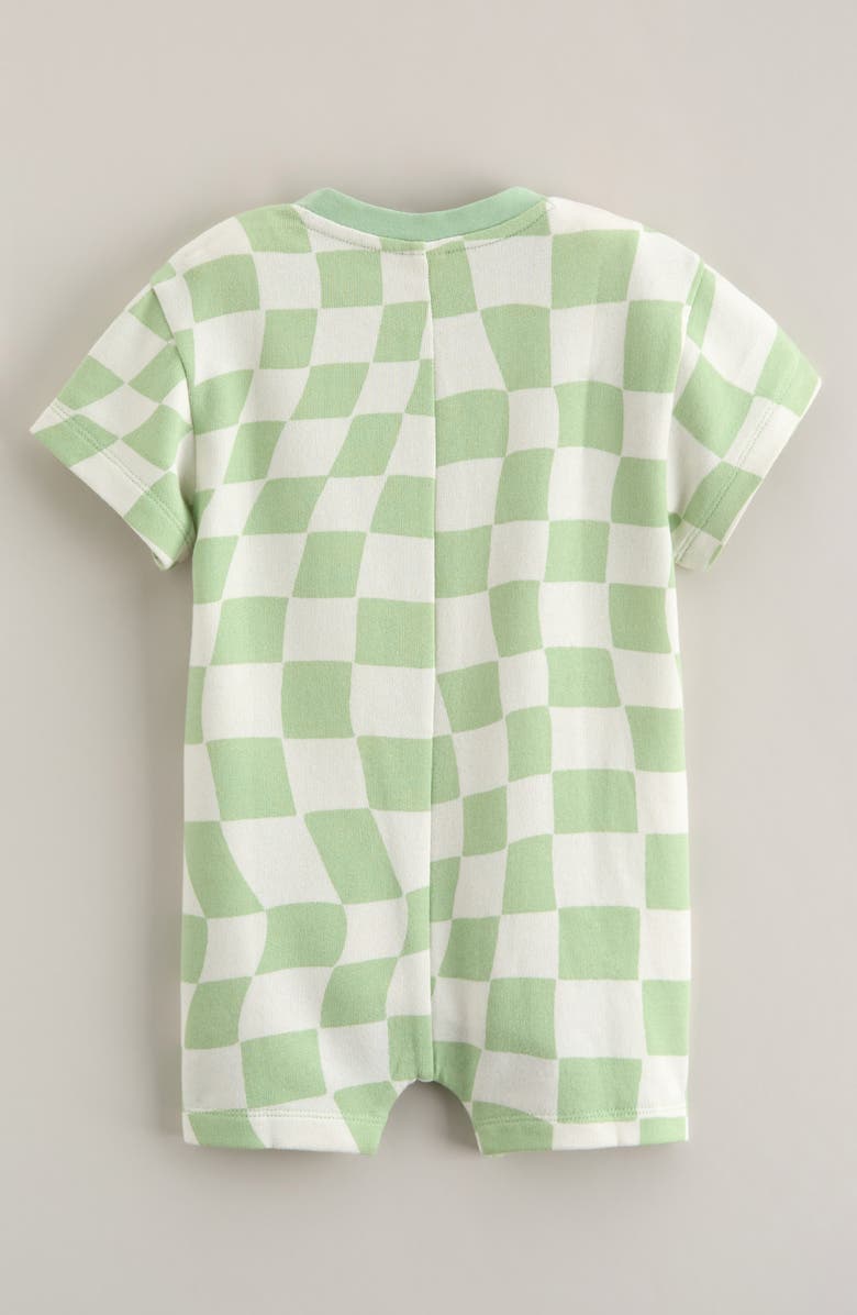 Tucker + Tate Front Pocket Romper, Alternate, color, Green Quiet Checker Wave