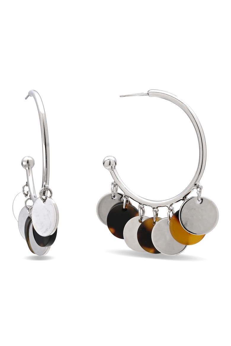 Gretta Hoop Earrings, Main, color, SILVER