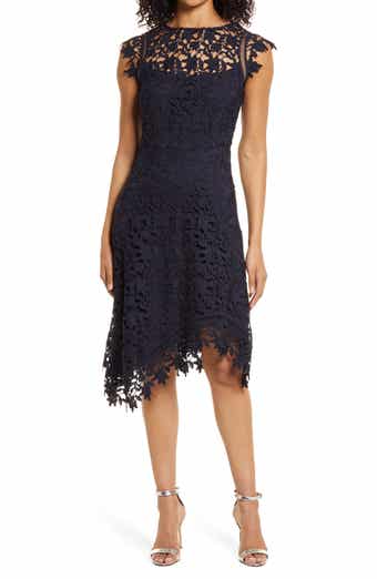 Lace Asymmetric Cocktail Dress
