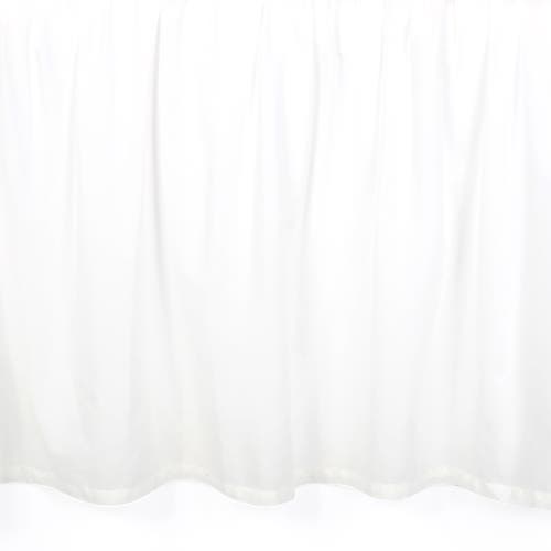 Lambs & Ivy Signature Cotton Voile Ruffled Crib Skirt In White