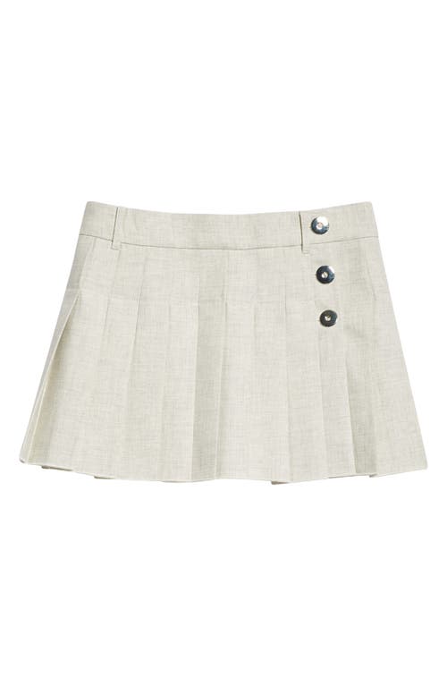 Rabanne Pleated Cotton And Linen-blend Mini Skirt In Mix Grey