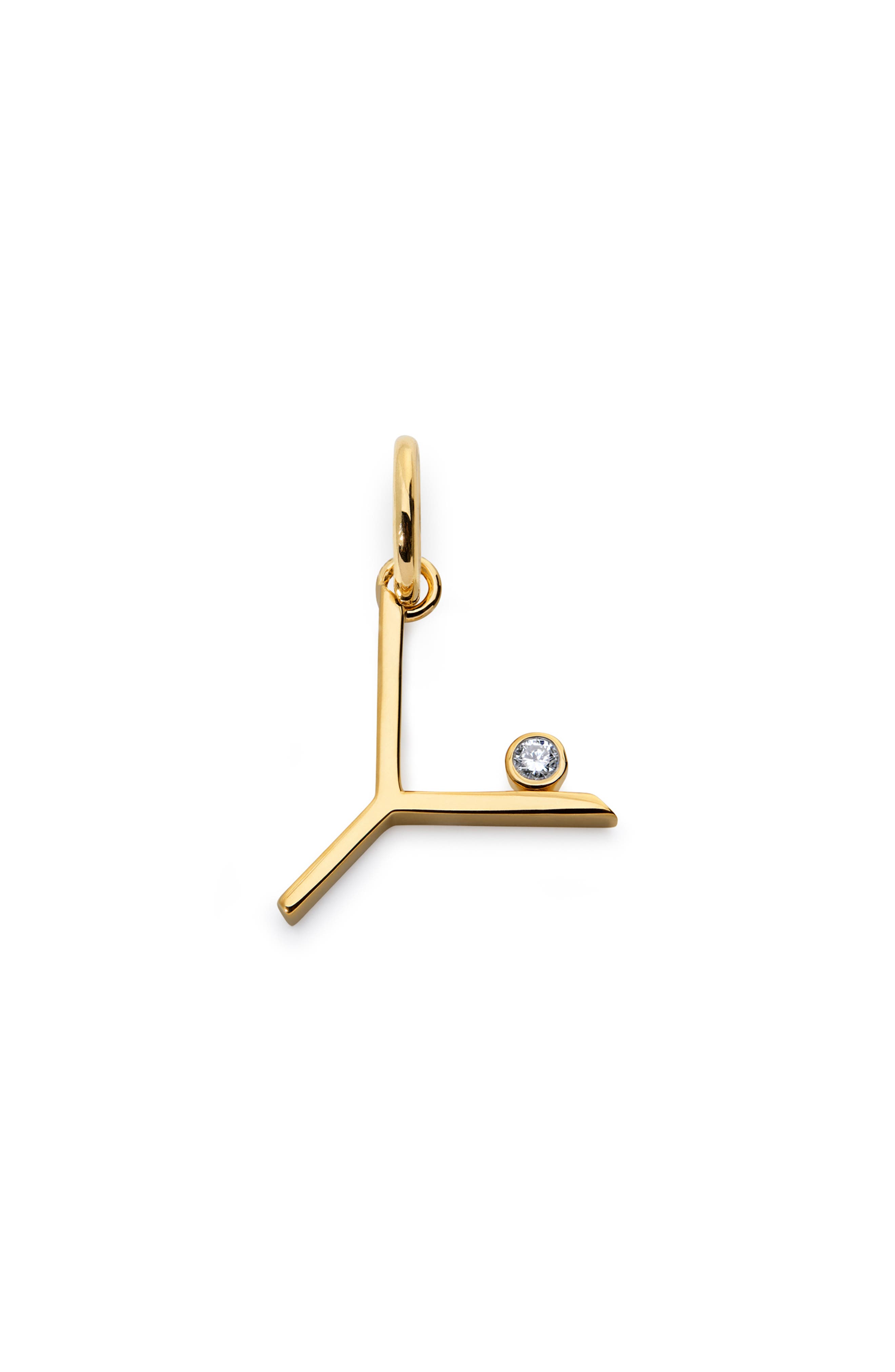 18K GOLD VERMEIL / DIAMOND Y