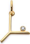 Monica Vinader Lab Grown Diamond Initial Pendant
