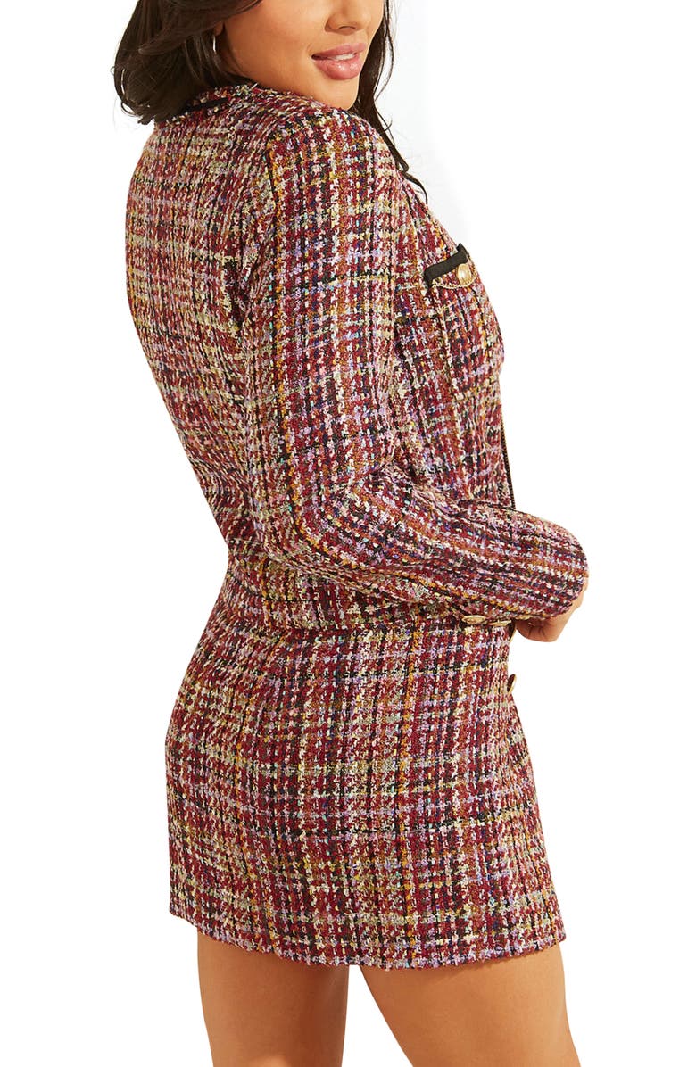 GUESS Mikaela Tweed Jacket, Alternate, color, 