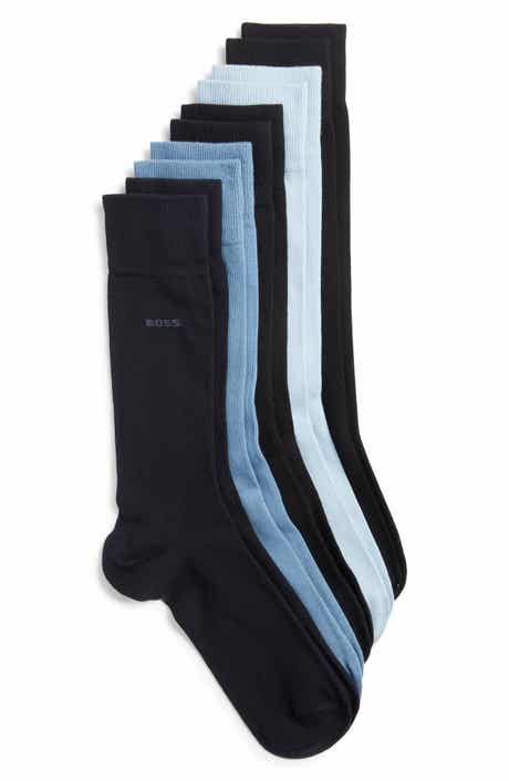 Assorted 5-Pack Solid Cotton Blend Dress Socks