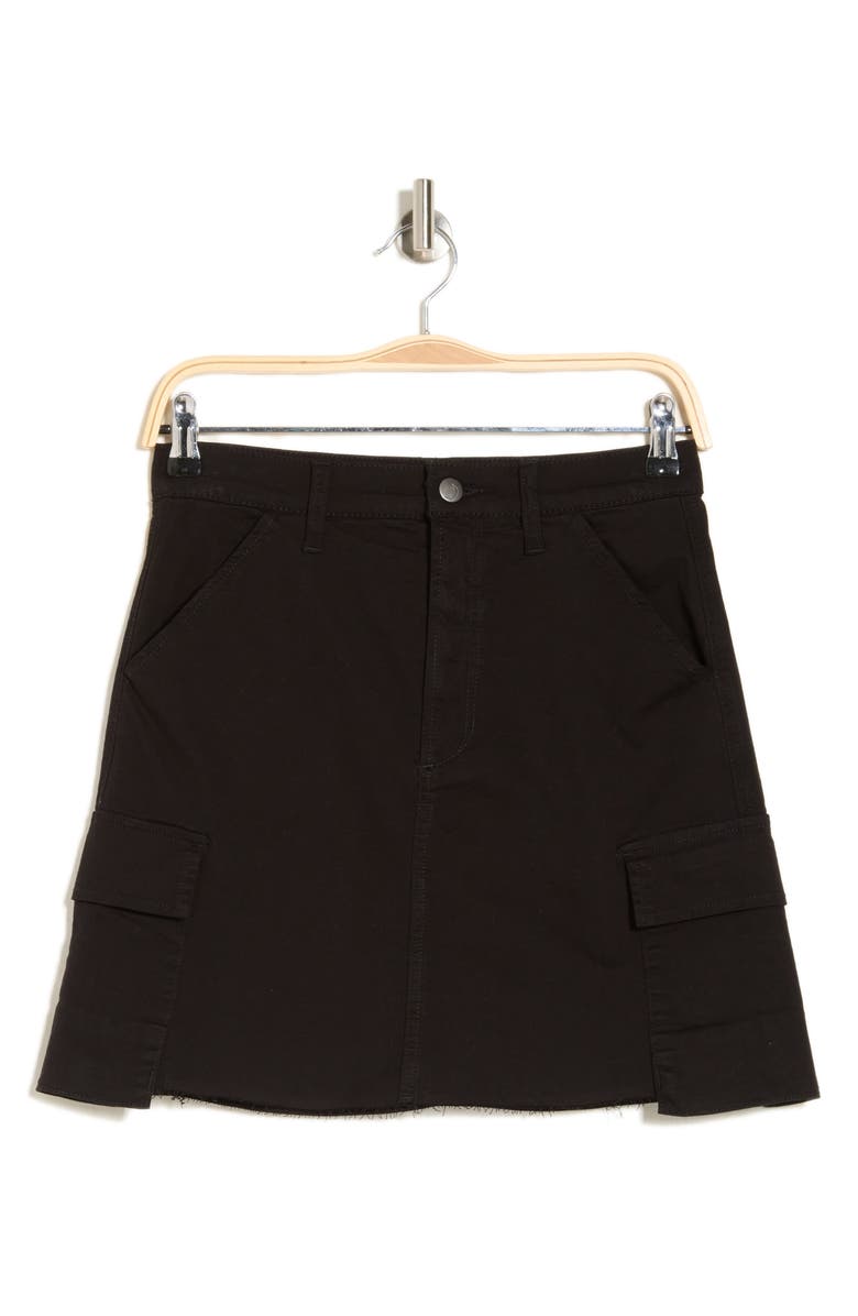 Joe's Cargo Miniskirt, Alternate, color, Black
