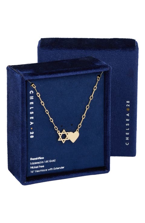 Gift Boxed Star of David Pendant Necklace