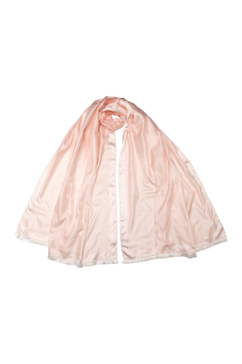 Fortuna - Silk Scarf/Shawl for Women, Main, color, Pink