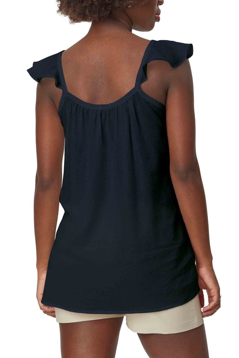 Gauze Maternity Top, Alternate, color, BLACK