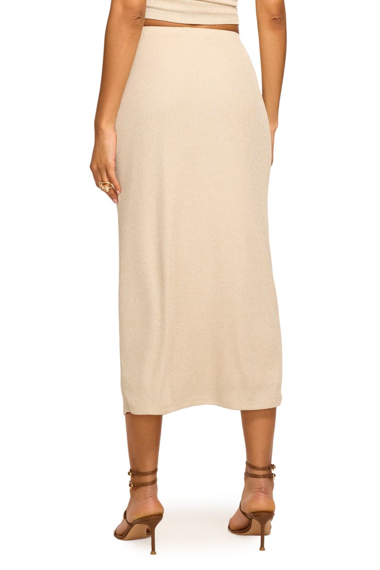 Jade Metallic Maxi Skirt, Alternate, color, GOLD