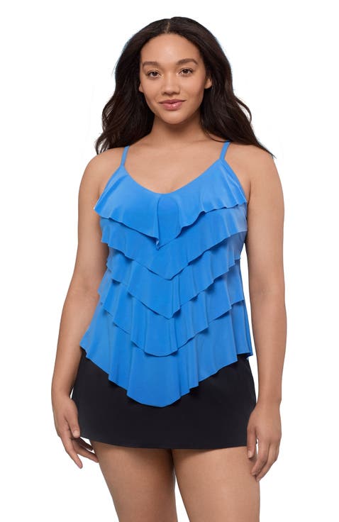 Rachel 5 Tier Ruffle Tankini Swimsuit Top