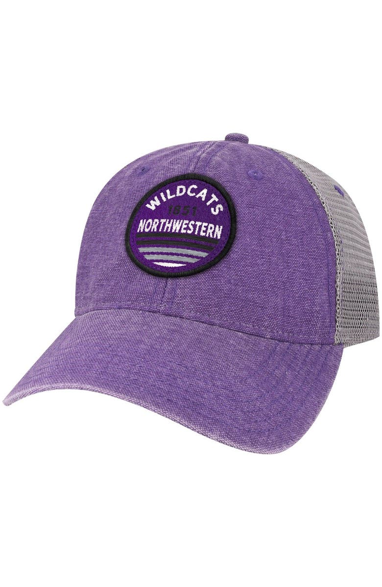 LEGACY ATHLETIC Men's Purple Northwestern Wildcats Sunset Dashboard Trucker Snapback Hat, Main, color, Purple