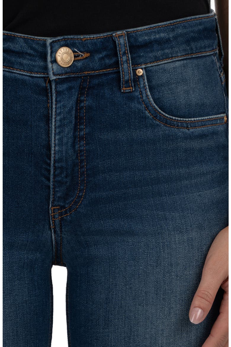 Kelsey High Waist Raw Hem Ankle Kick Flare Jeans, Alternate, color, IRREPROACHABLE