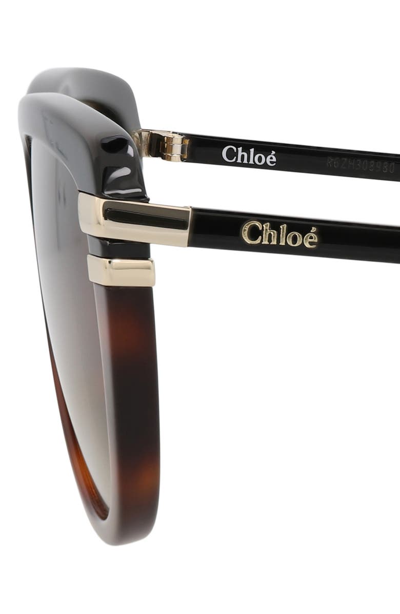 Chloé 59mm Square Sunglasses, Alternate, color, Black Black Grey