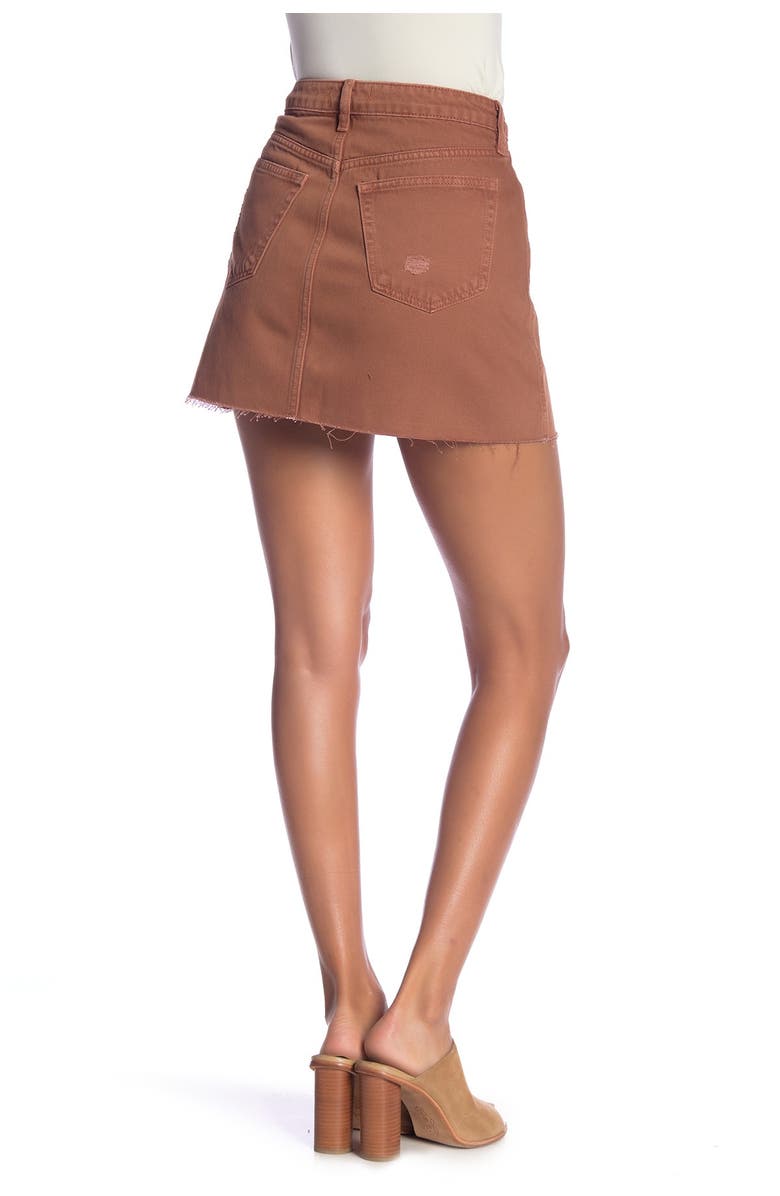 Free People We the Free by Free People Denim A-Line Skirt, Alternate, color,