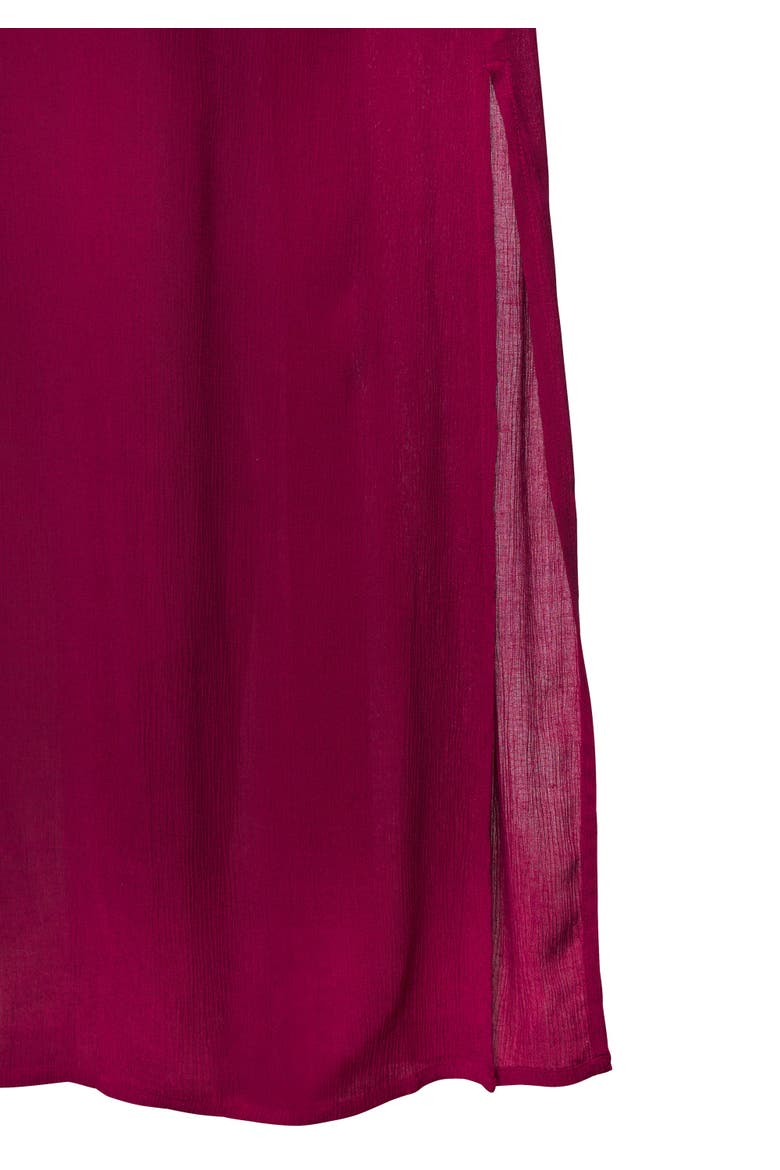 Strapless Ruffle Detail Maxi Dress, Alternate, color, Wine
