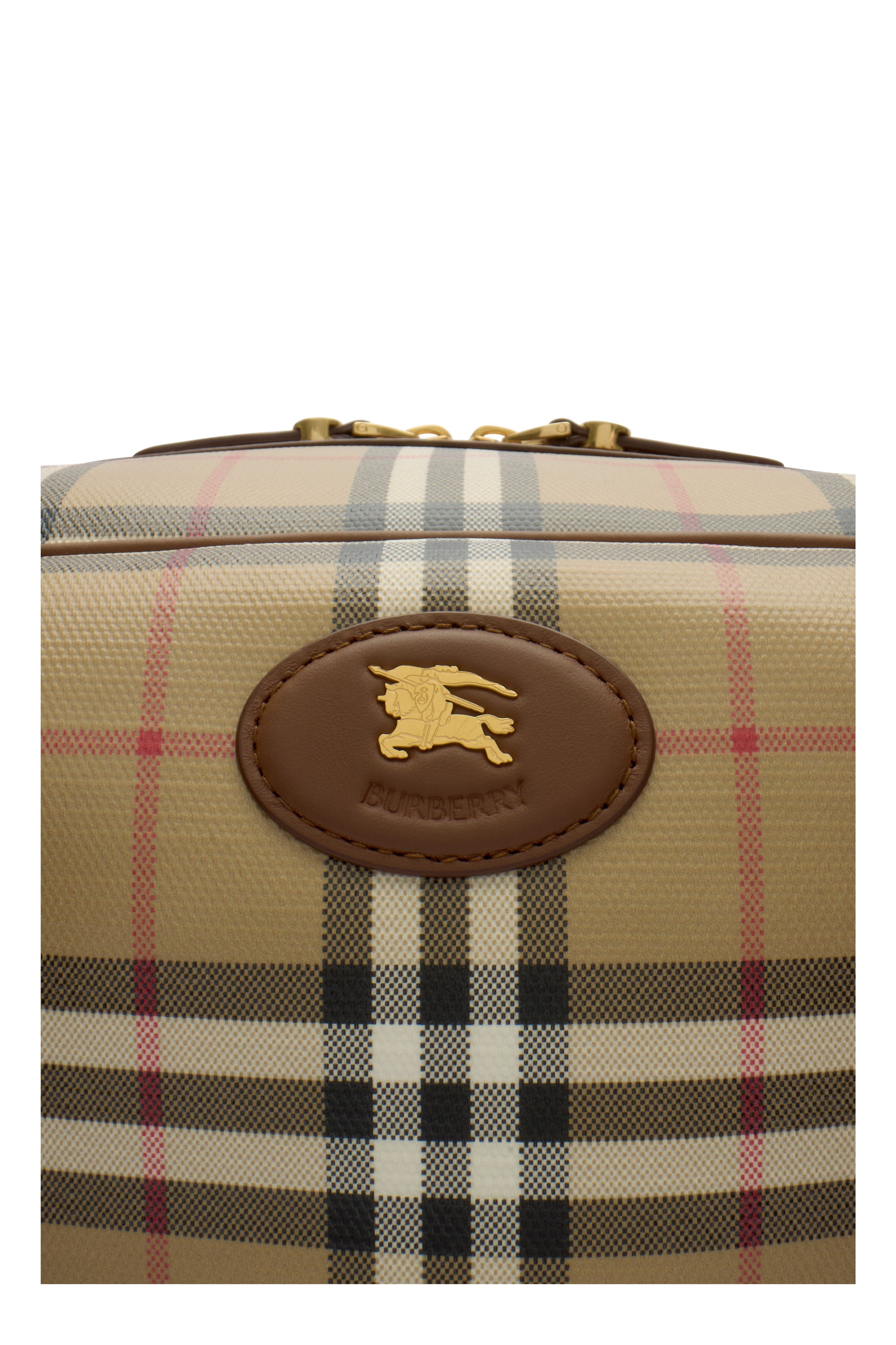 Burberry Check Holdall, Alternate, color, Archive Beige