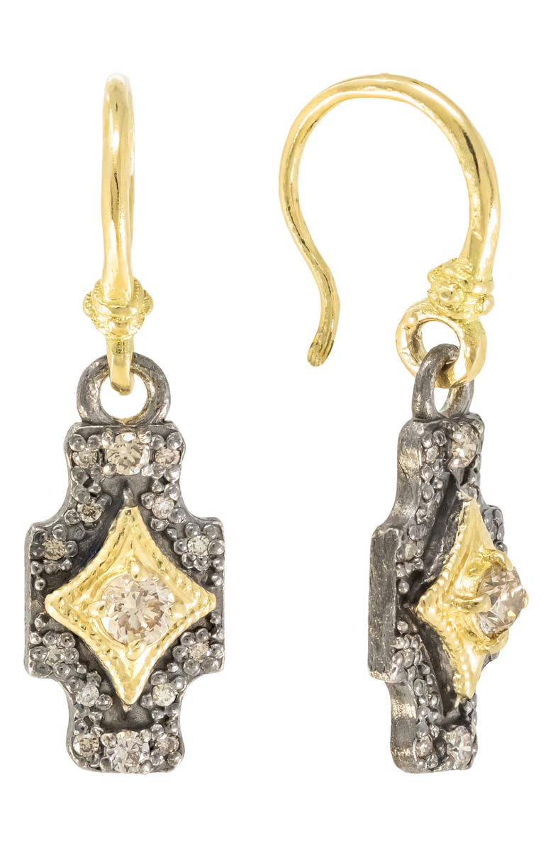 Armenta Crivelli Champagne Diamond Drop Earrings, Main, color, Silver/ Gold