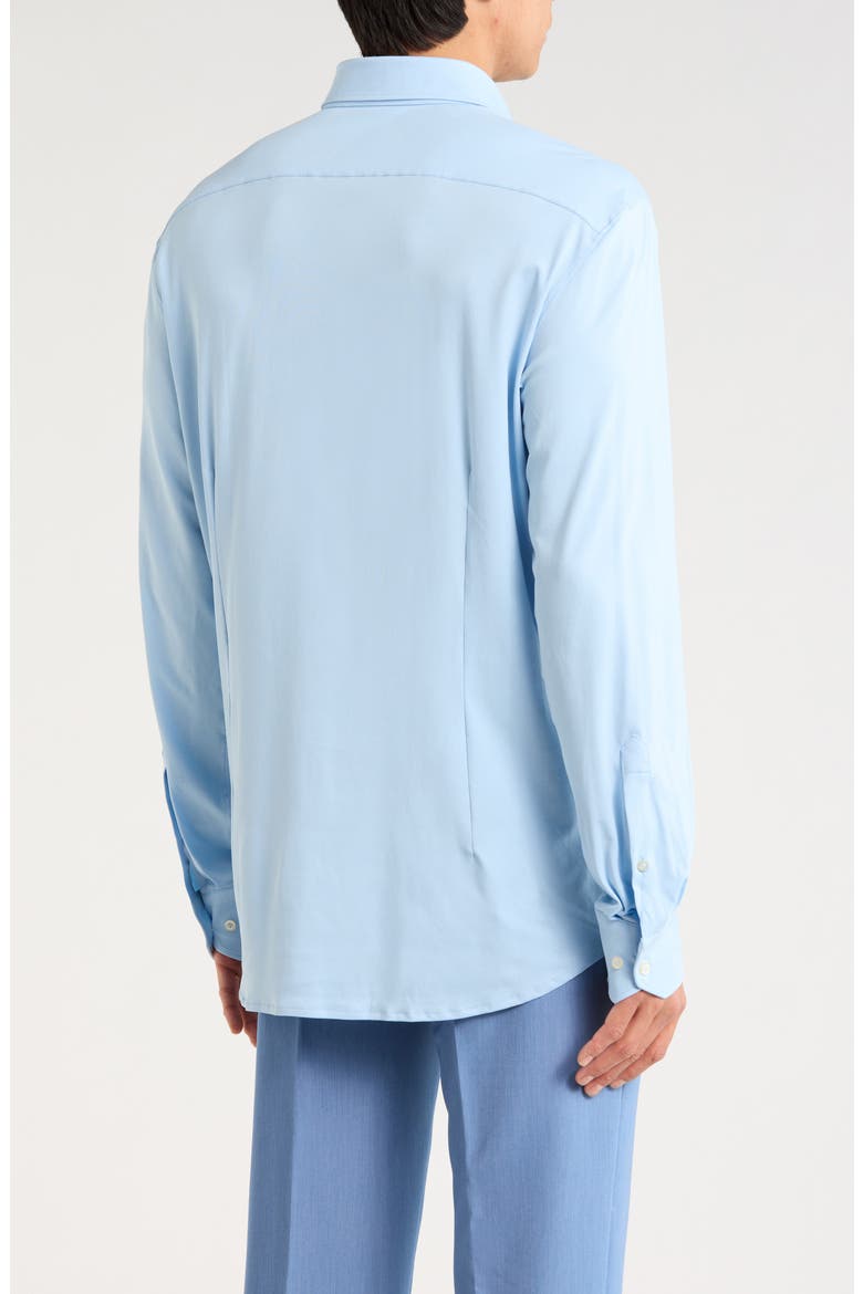 Modern Fit 4Flex Stretch Knit Button-Up Shirt, Alternate, color, LIGHT PASTEL BLUE