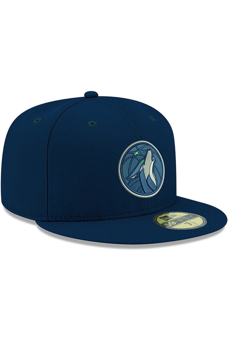 Youth New Era Navy Minnesota Timberwolves Official Team Color 59FIFTY Fitted Hat, Alternate, color, Navy
