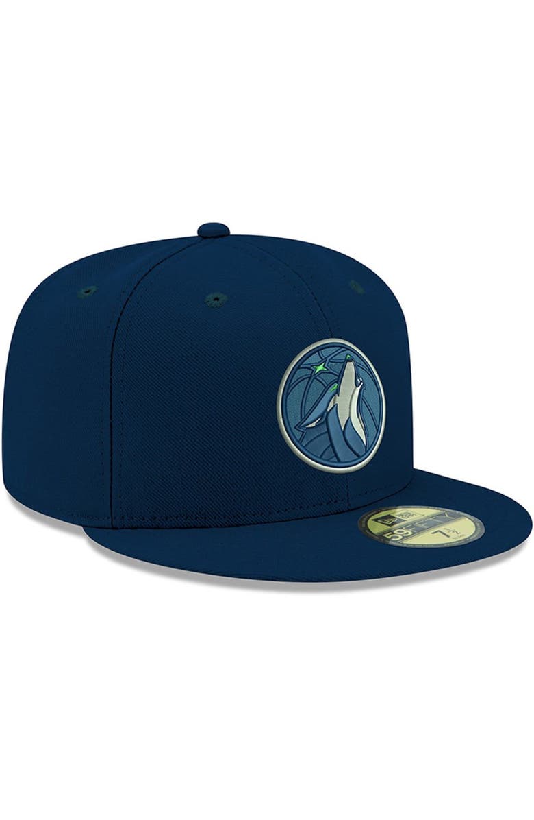 New Era Youth New Era Navy Minnesota Timberwolves Official Team Color 59FIFTY Fitted Hat, Alternate, color, Navy